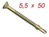Саморезы Tulstor Wing Screw - дерево-металл - 5,5 мм x 50 мм