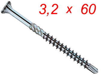 Саморезы Tulstor Hobotec - 3,2 мм x 60 мм