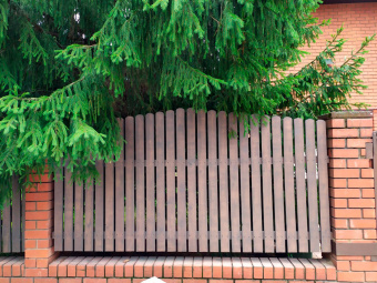Деревянный штакетник полукруглый : 20x120 мм