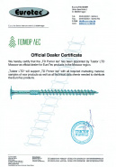 Сертификат официального дилера Eurotec