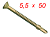 Саморезы Tulstor Wing Screw - дерево-металл - 5,5 мм x 50 мм