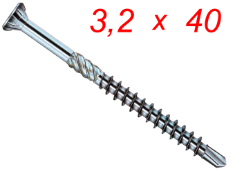 Саморезы Tulstor Hobotec - 3,2 мм x 40 мм