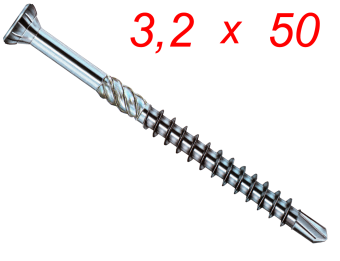 Саморезы Tulstor Hobotec - 3,2 мм x 50 мм