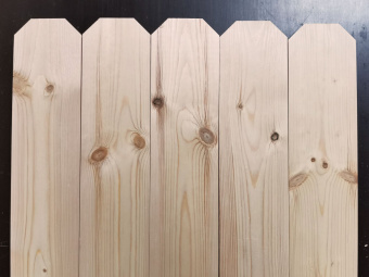 Деревянный штакетник «трапеция» : 20x120 мм