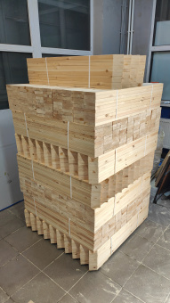 Деревянный штакетник «карандаш» : 20x120 мм