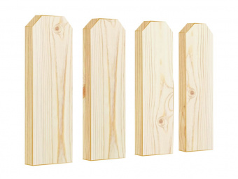 Деревянный штакетник «трапеция» : 20x100 мм