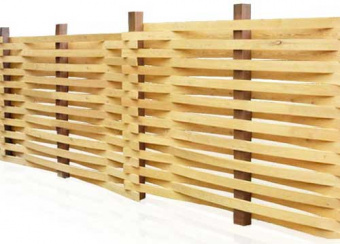 Забор деревянный «плетенка»